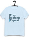 Unisex classic tee (light colors)- Pray, Worship, Repeat