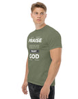 Unisex classic tee (Dark Colors)- Praise, Serve and Trust God