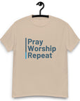 Unisex classic tee (light colors)- Pray, Worship, Repeat