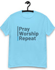 Unisex classic tee (light colors)- Pray, Worship, Repeat
