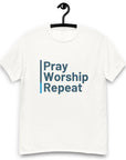 Unisex classic tee (light colors)- Pray, Worship, Repeat