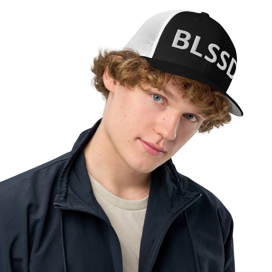 "BLSSD" Closed-back trucker cap