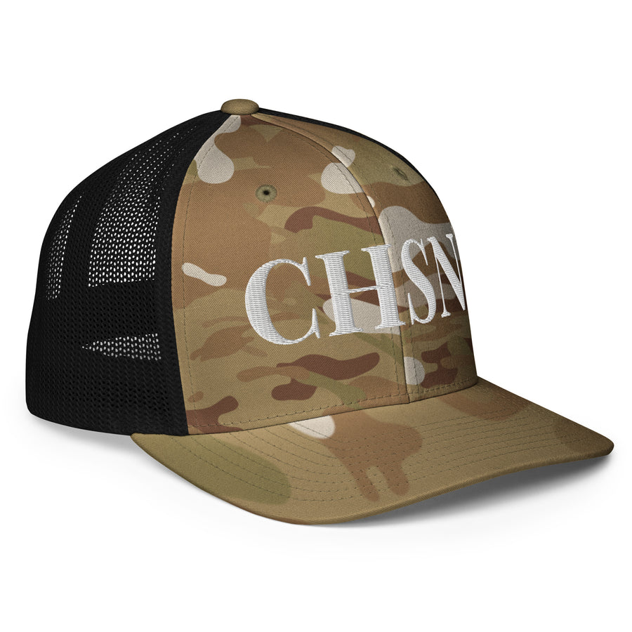 "CHSN"-  Closed-back trucker cap