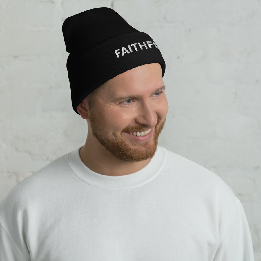 "Faithful"- Cuffed Beanie