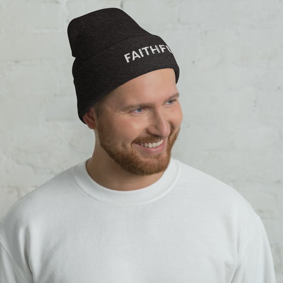 "Faithful"- Cuffed Beanie