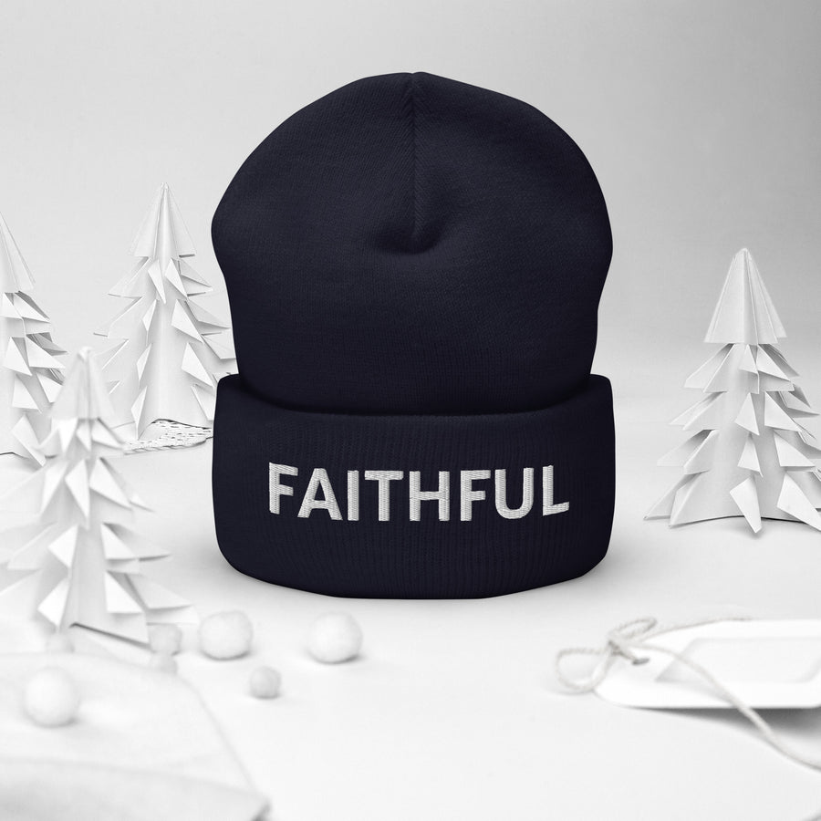 "Faithful"- Cuffed Beanie