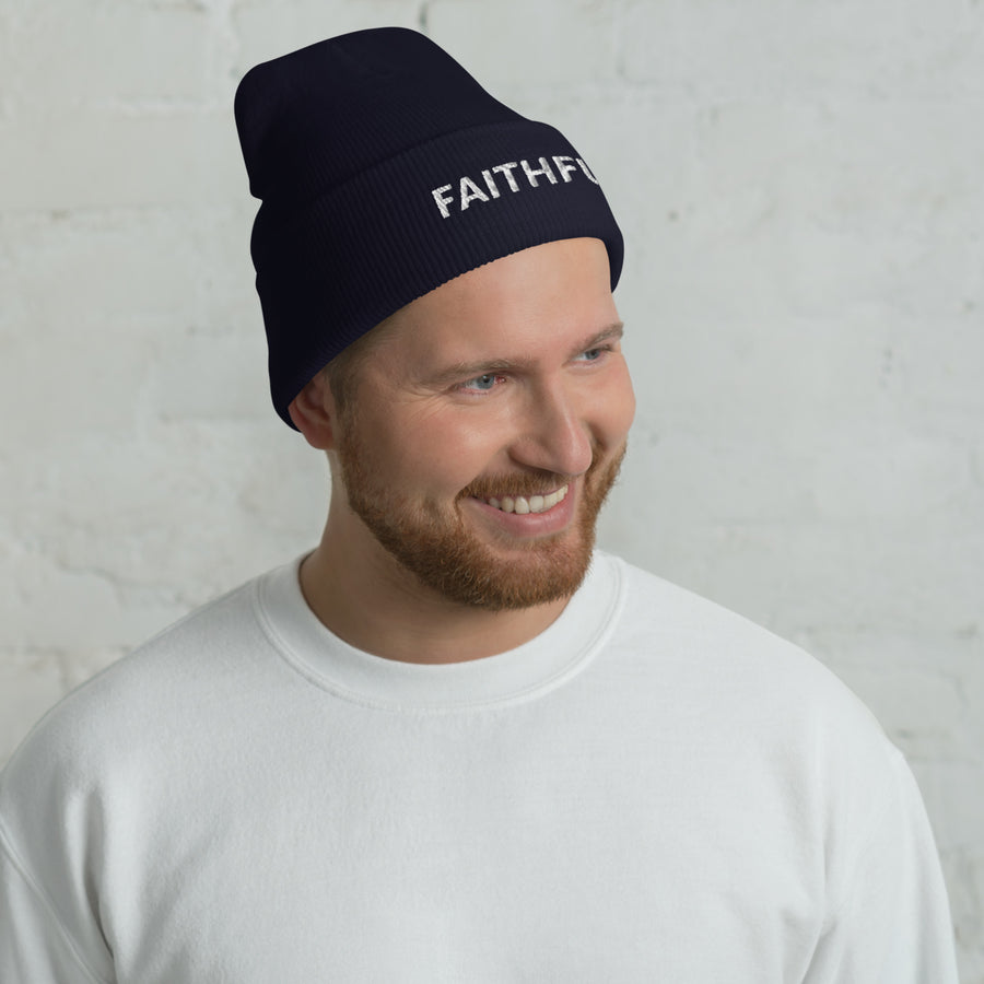 "Faithful"- Cuffed Beanie
