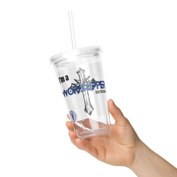 Worshipper- Clear plastic tumbler Boys Edition