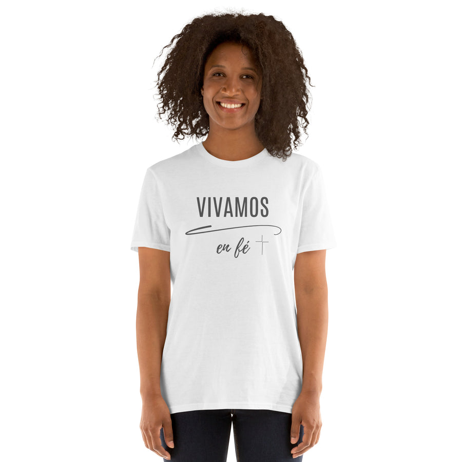 Vivamos en fé- Camiseta de manga corta unisex