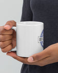 White glossy mug- Born to Praise
