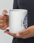 White glossy mug- Born to Praise