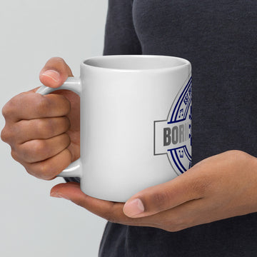 White glossy mug- Born to Praise